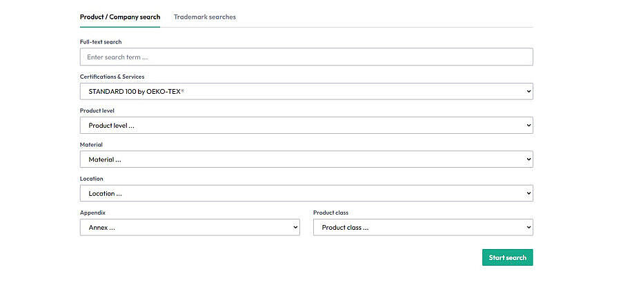 Screenshot of platform for more sustainable sourcing