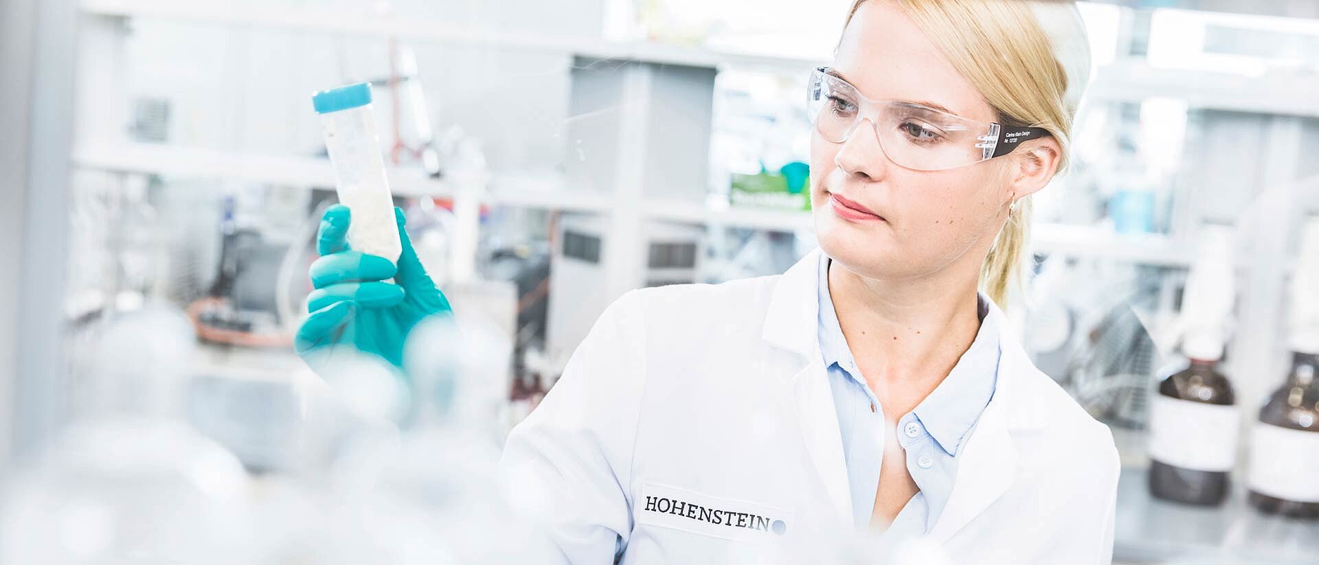 Hohenstein chemical expert in testing lab