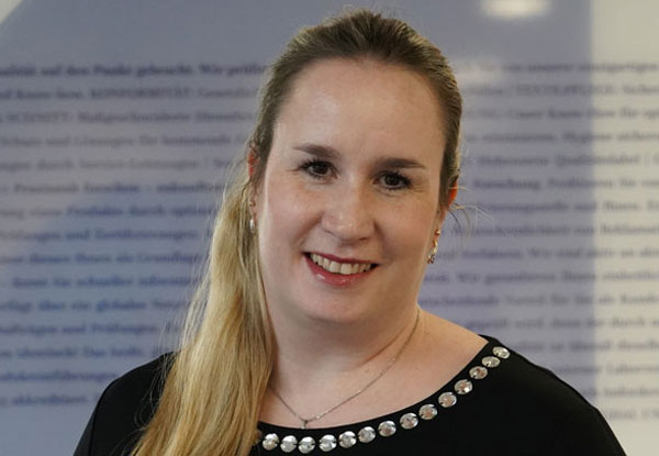 Hohenstein's toxicologist, Dr. Isabel Groh, at Hohenstein Medical headquarters