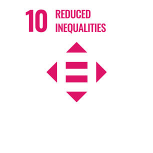 SDG Icon 10 - "Reduced Inequalities"