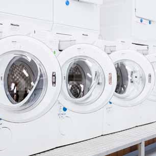 Rows of laundry machines in Hohenstein lab